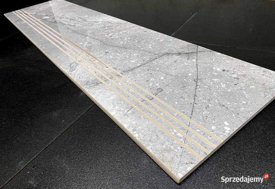 Płytki na schody stopnica 120x30 WYSOKI POŁYSK Podłogi i schody Łask