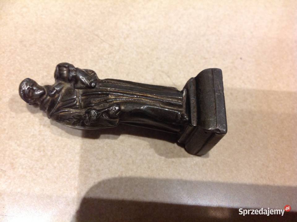 Stara Piękna Figurka św Antoni Cynowa Metalowa Nowa Sól