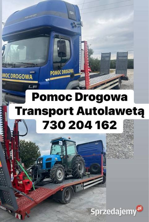 Transport autolawetą pomoc drogowa laweta 8 ton świętokrzyskie