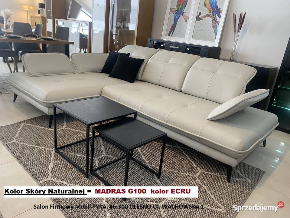 Narożnik COMO 190x295 SKÓRA NATURALNA Producent śląskie Przystajń