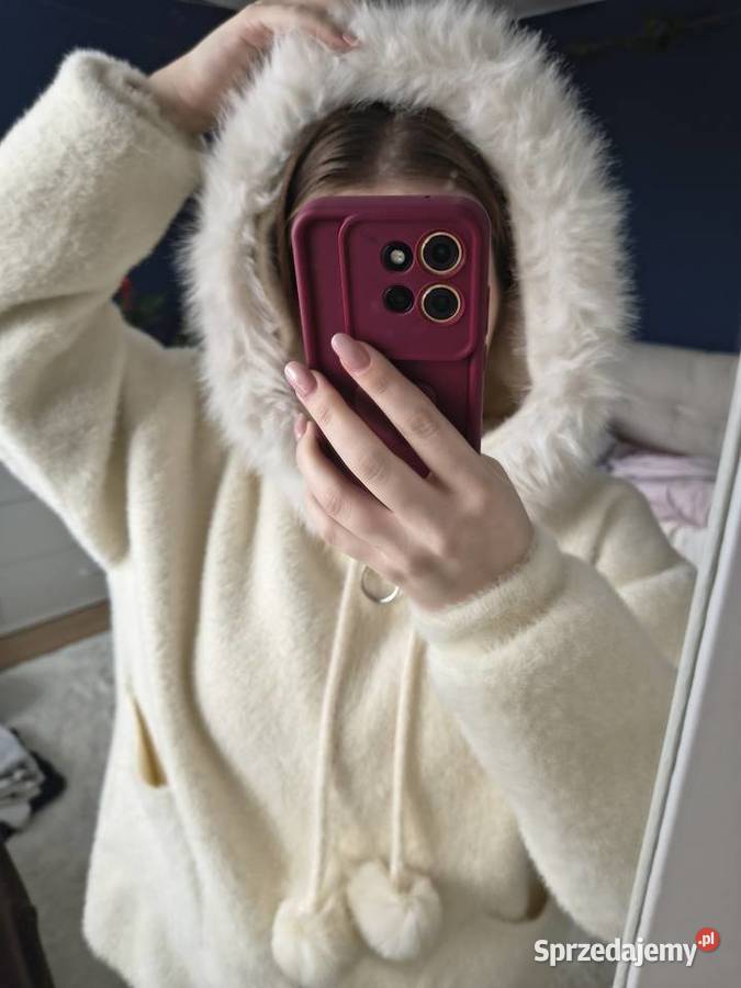 WeiWei Bluza Futerkowa Biała Chinese Style