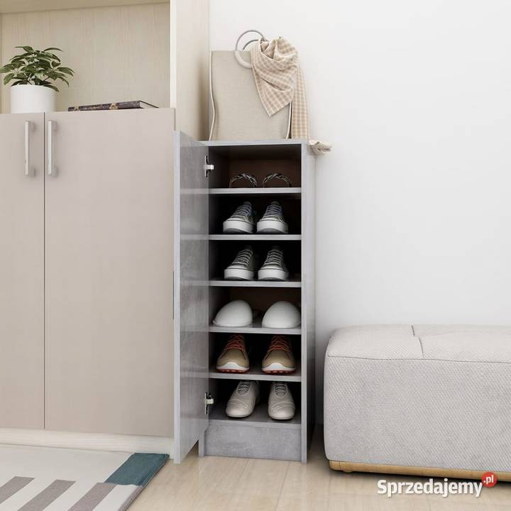 vidaXL Szafka na buty szarość betonu 32x35x92 mazowieckie Warszawa
