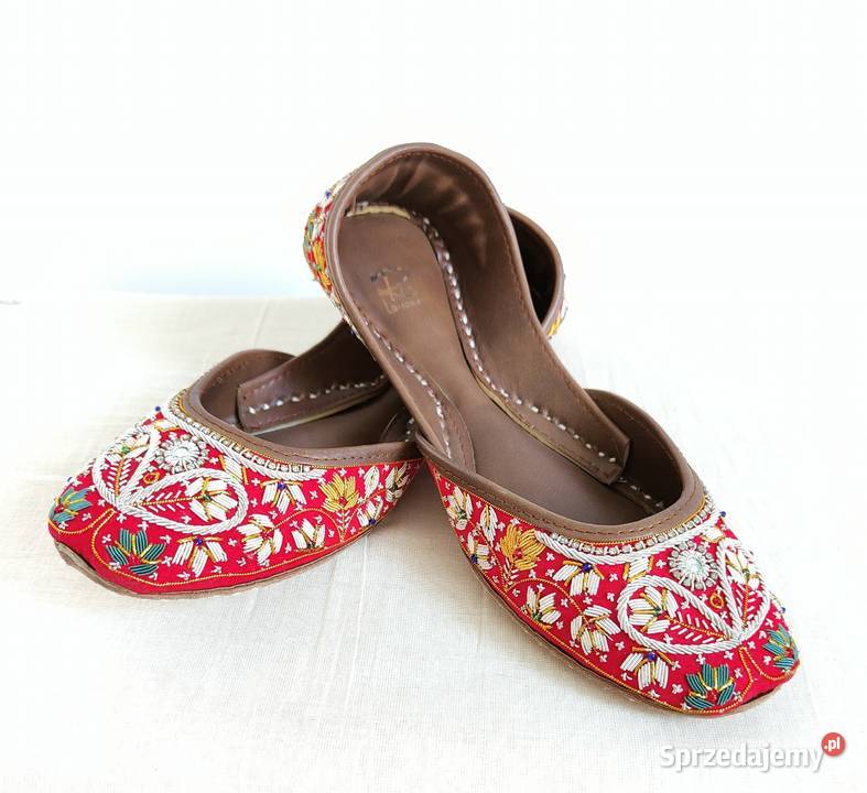 Indyjskie buty baleriny khussa 37 38 zdobione Szczecin sprzedam