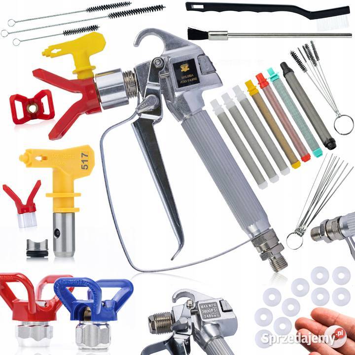 Pistolet Malarski z Dyszą 517 Zestaw 17w1 Filtry Ludźmierz