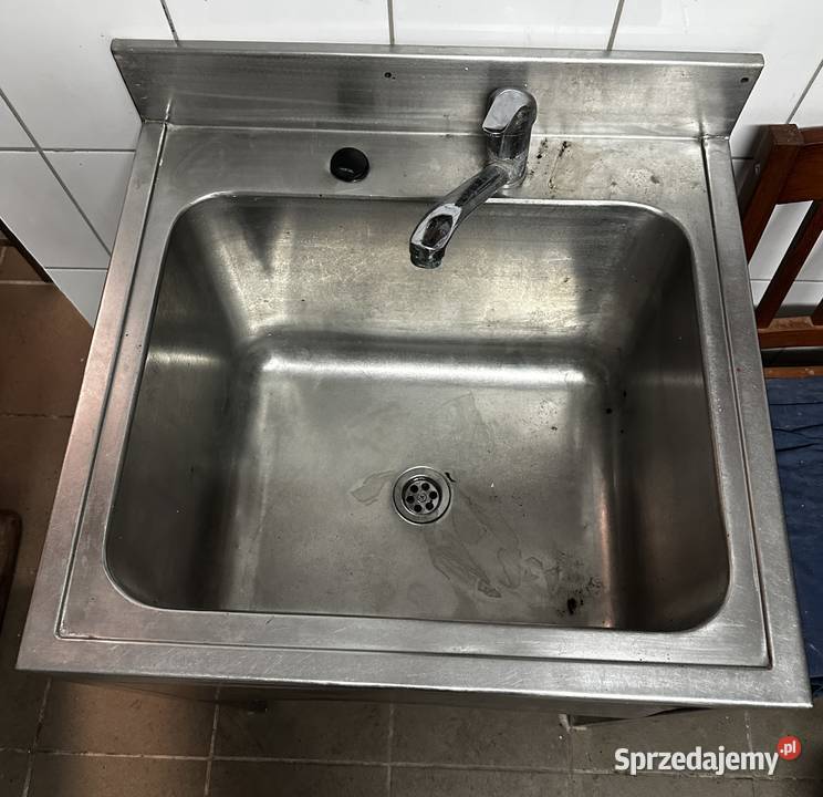 Zlewozmywak basen jednokomorym stół stal nierdz