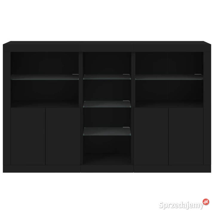 Szafka z oświetleniem LED czarna 162x37x100 Warszawa