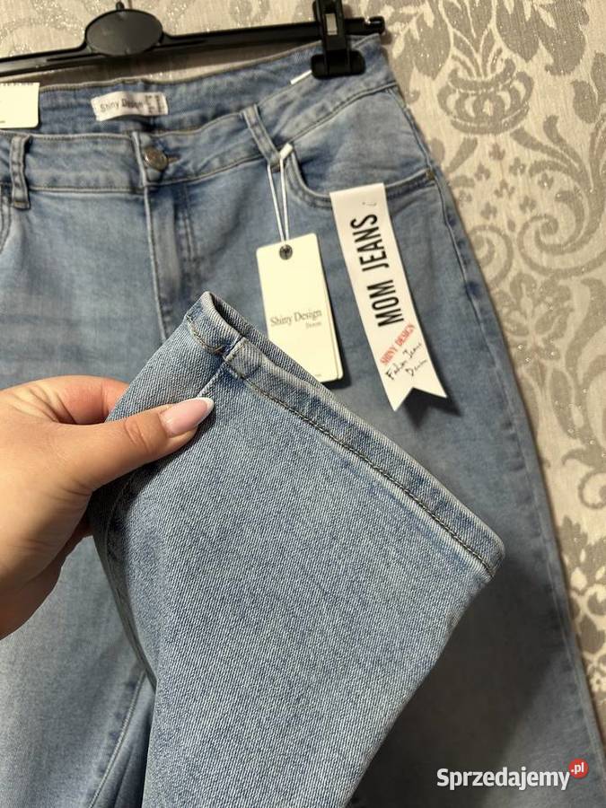 Jasnoniebieskie dżinsy Mom Fit 48 Warszawa
