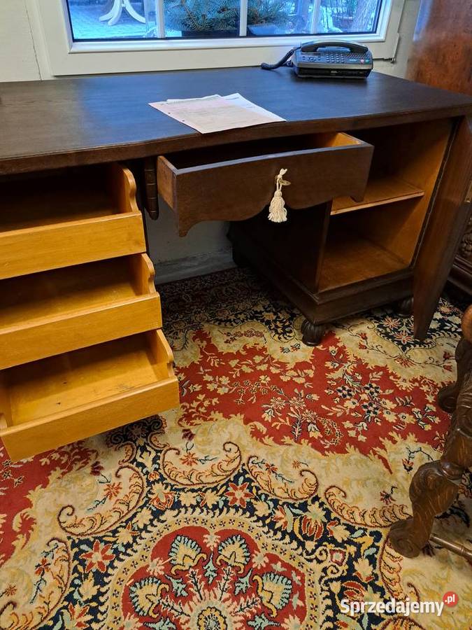 Biurko dębowe okres międzywojnia Myślibórz