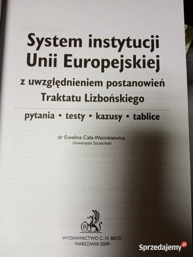 System instytucji Unii Europejskiej antykwariat Warszawa