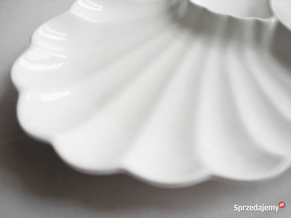 półmisek w kształcie muszli retro vintage biały Częstochowa sprzedam