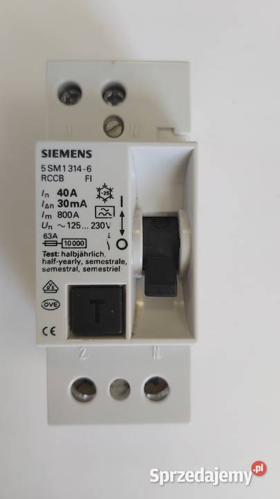 Wyłącznik różnicowoprądowy SIEMENS 40A 30mA Wyszków