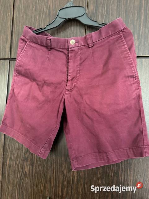 Spodnie męskie HM krótkie bordo 17080A z Moda i Styl Częstochowa
