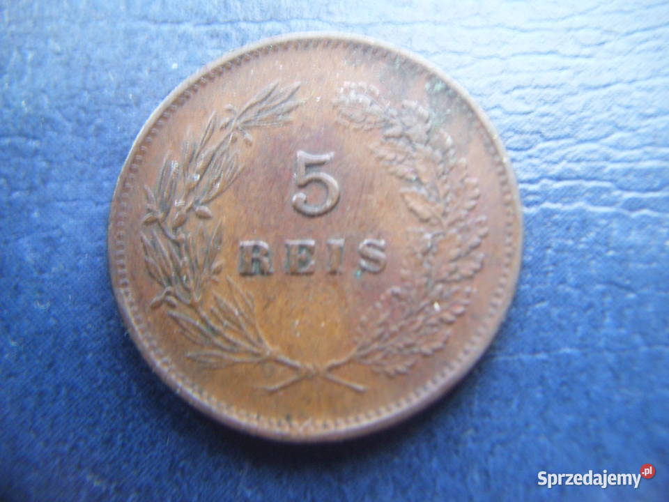 Stare monety 5 real 1899 Portugalia /2