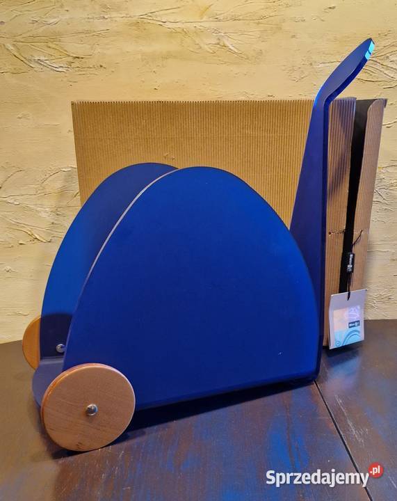 GAZETNIKSTOJAK na gazety ŁABĄDŹwłoski design z niebieski Lublin