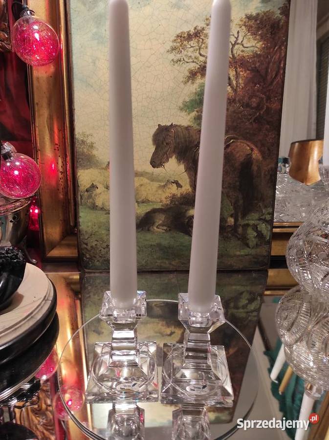 ZESTAW KRYSZTAŁOWYCH ŚWIECZNIKÓW STOŁOWYCH Pabianice sprzedam