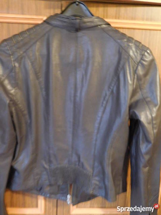 Kurtka damska wiosenna naturalna skóra ML Wiosenna/Jesienna  Czarne