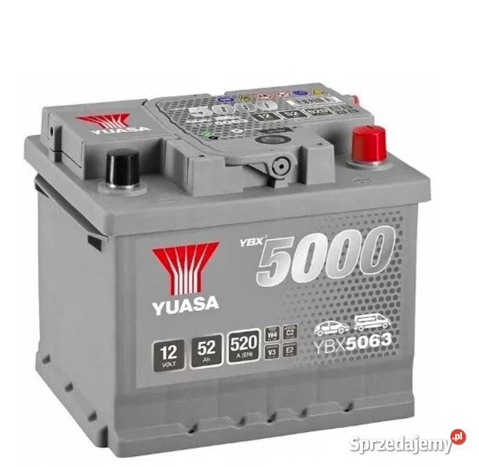 Akumulator Yuasa Silver 12V 52Ah 520A Prawy Plus Białystok