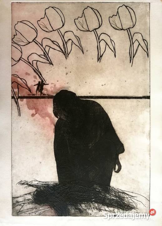 Akwaforta Zbigniew Makowski Łódź sprzedam