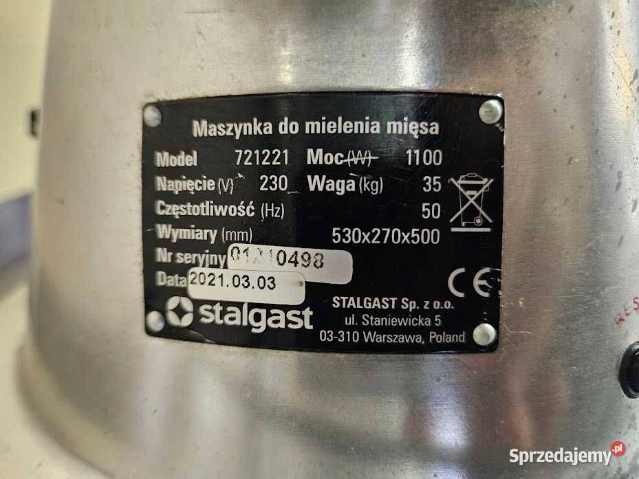 Maszynka do mielenia mięsa Stalgast 1100W Gastronomia Góra