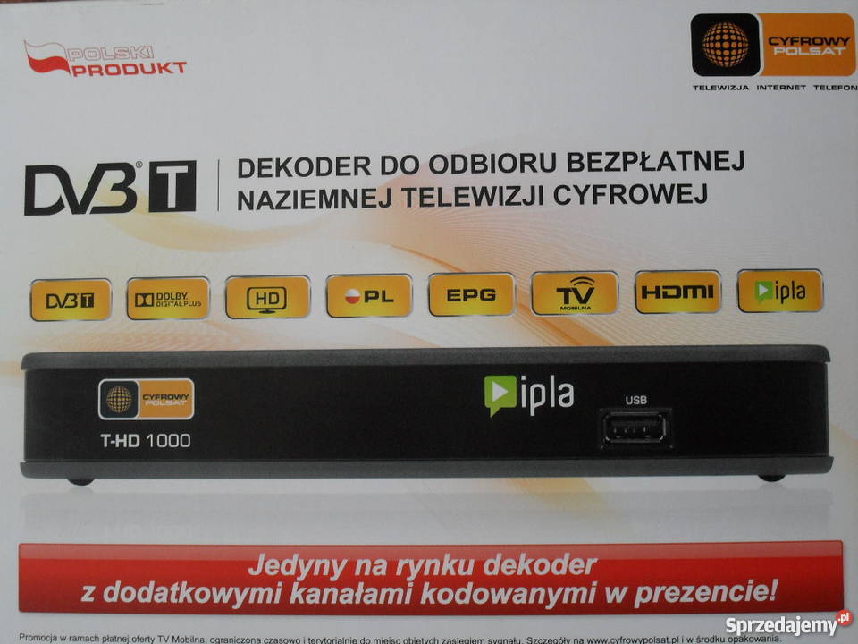 Dekoder DVB T THD 1000 Warszawa sprzedam