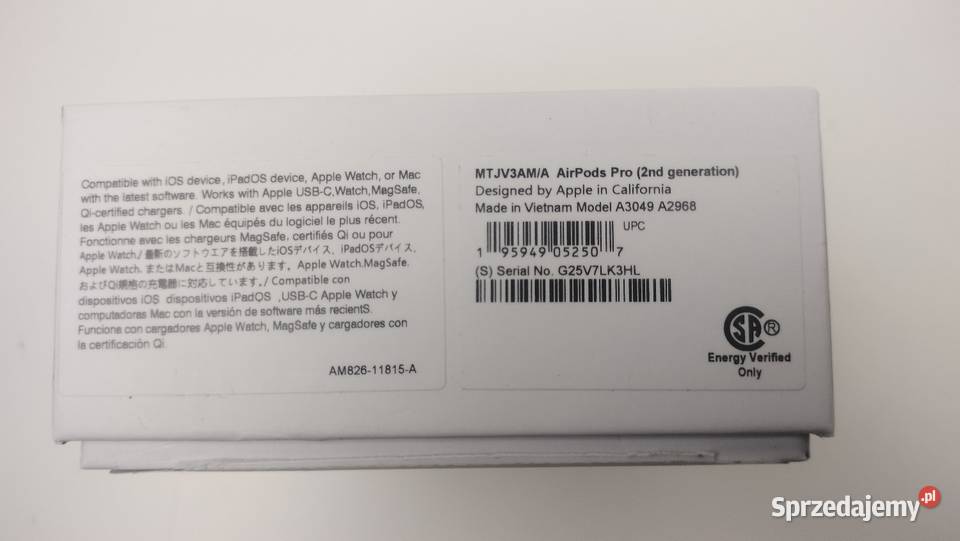 Apple AirPods gen 2 pro ANC Gwarancja Maj 2026 sprzedam