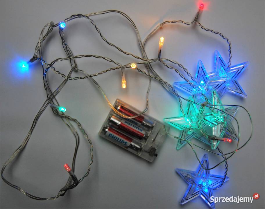 Gwiazdki kurtyna 14 LED kolorowe Bulinex Lublin