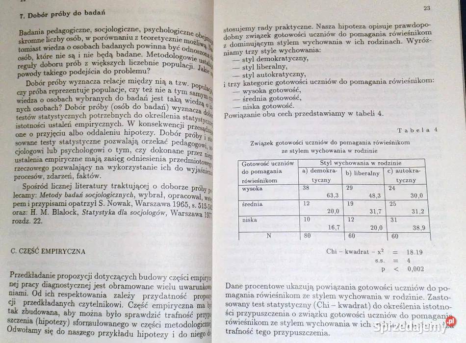 Hipoteza w badaniach pedagogicznych E Hajduk Pozostałe sprzedam