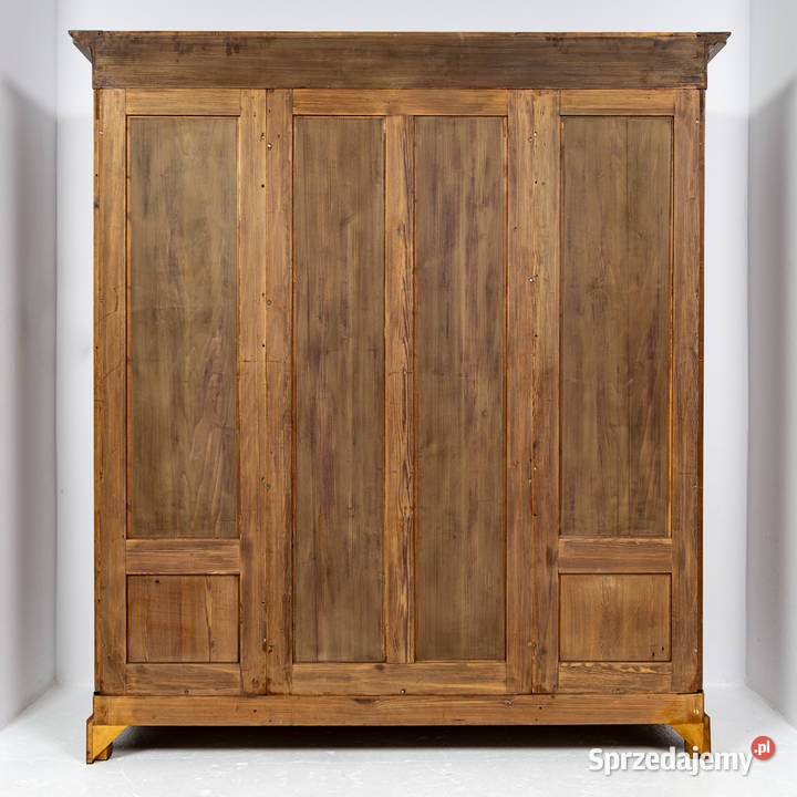 Secesyjna szafa trzydrzwiowa duża stara antyk