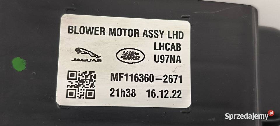 WENTYLATOR KABINOWY JAGUAR XE X760 20 D Lipno sprzedam