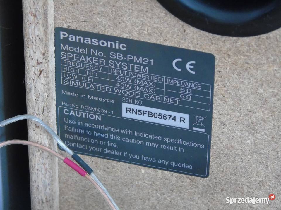Wieża Panasonic SAPM21 kolumny CD radio RDS