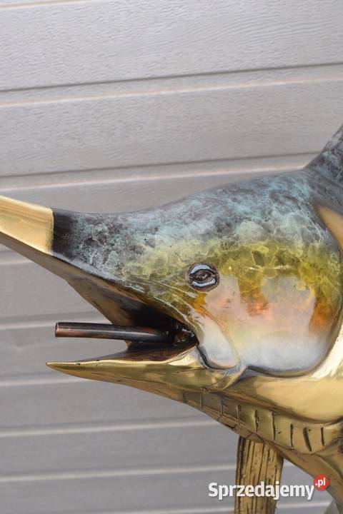 FONTANNA Z BRĄZU złoconego ryby MARLIN 195 Kraków