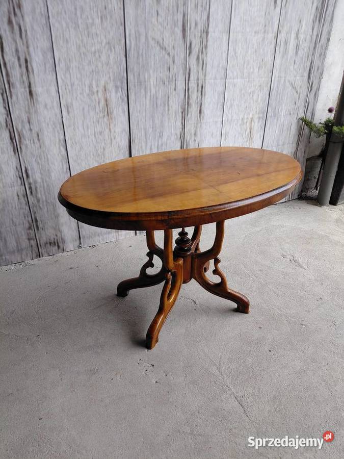 Stolik w typie Ludwika Filipa blat owalny ANTYK Byczyna