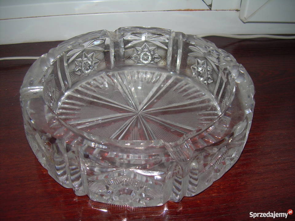 Popielnica kryształowa z lat 60 Warszawa