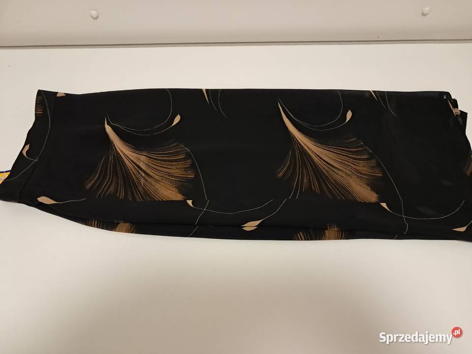 Spódnica czarna w beżowe wzory 44 do sprzedania Kraków