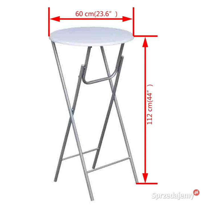 Stoliki barowe z blatami z MDF białe 4 WM60650