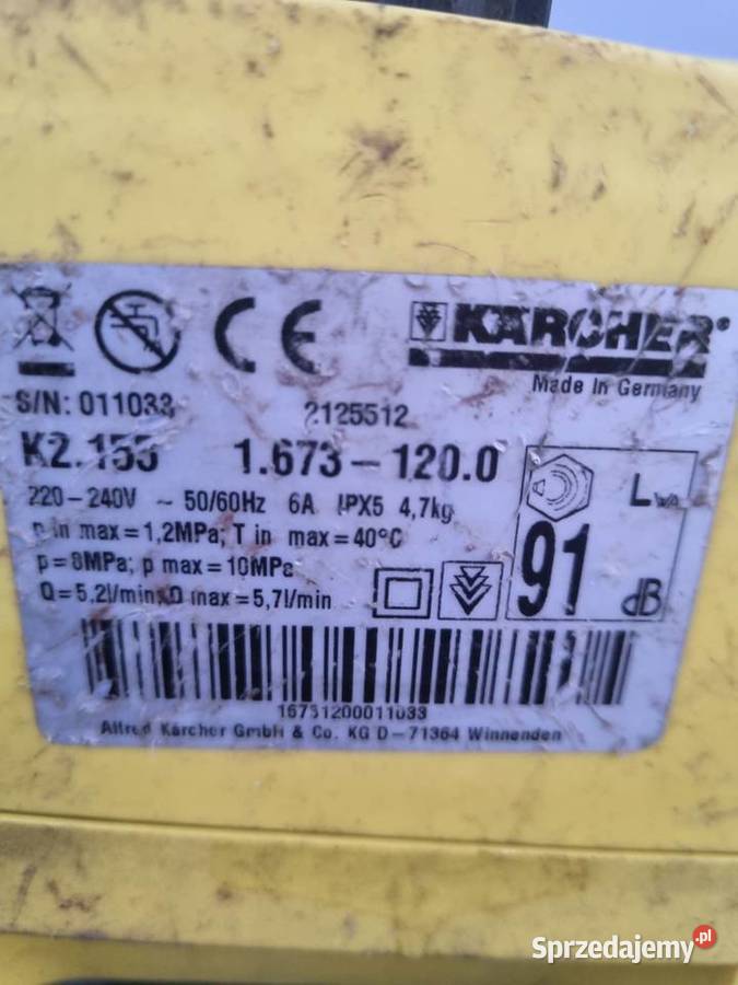 Myjka ciśnieniowa Karcher K2 Dąbrowa Górnicza sprzedam