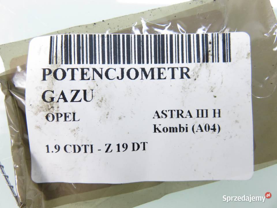 POTENCJOMETR GAZU OPEL ASTRA H 19 9157998BK osobowe sprzedam