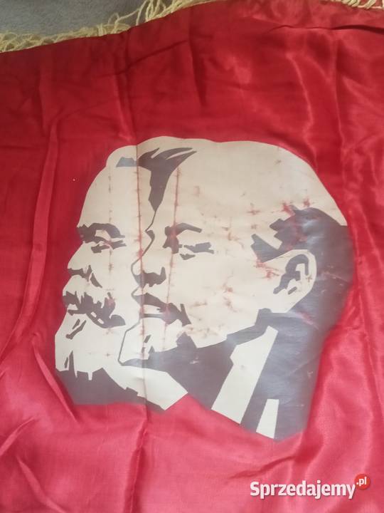 Stary Sztandar Chorągiew Flaga byłe ZSRR l 50te Grójec