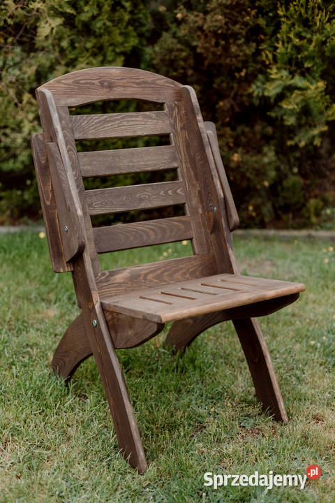 Krzesło ogrodowe drewniane składane, tarasowe X lamel nr 1