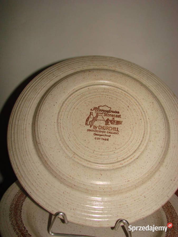 Churchill England Komespun Cottage talerz 26 Antyki, Sztuka, Kolekcje Pruszcz Gdański