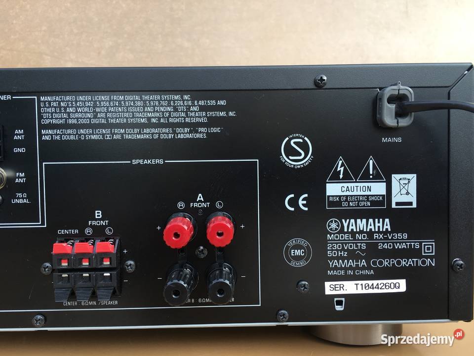 Amplituner Yamaha RXV359 51 Wzmacniacze i pokrewne opolskie