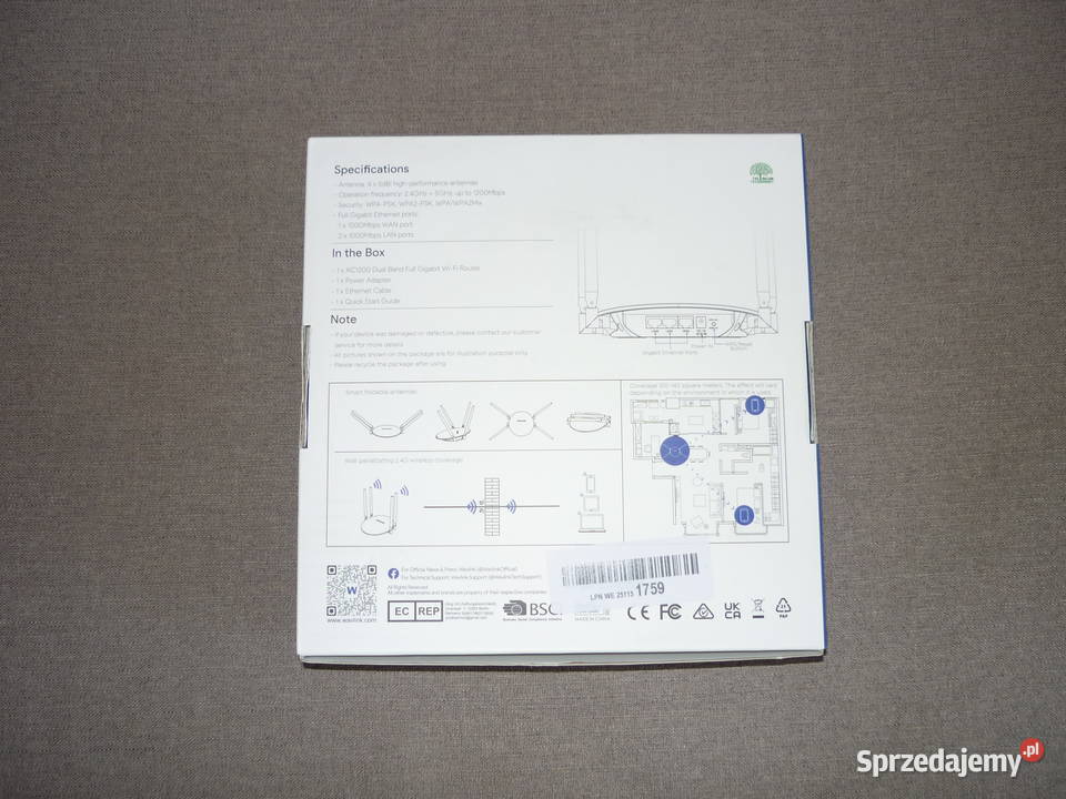 Router WiFi dwupasmowy gigabitowy Wavlink AC Kuleje