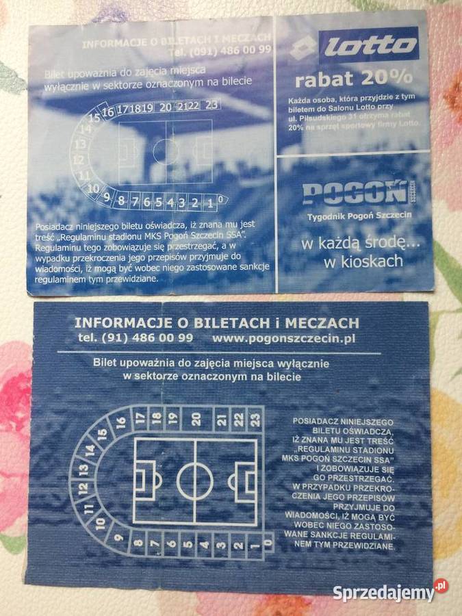 1171 Bilety Pogoni Szczecin 2006 R Antyki, Sztuka, Kolekcje