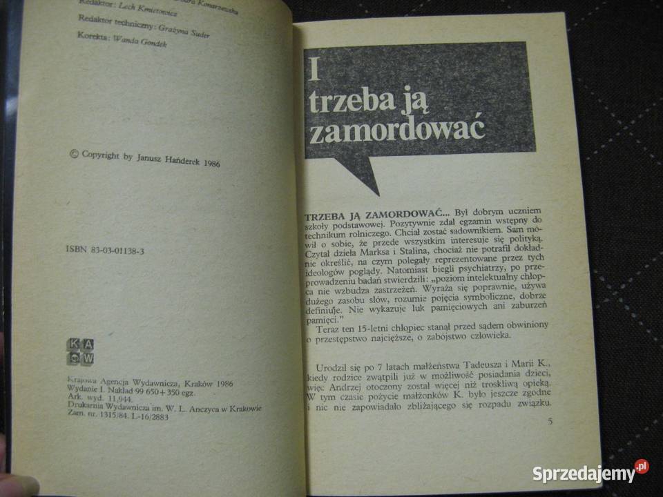 Hańderek Janusz Oskarżone oskarżeni ofiary zachodniopomorskie Goleniów