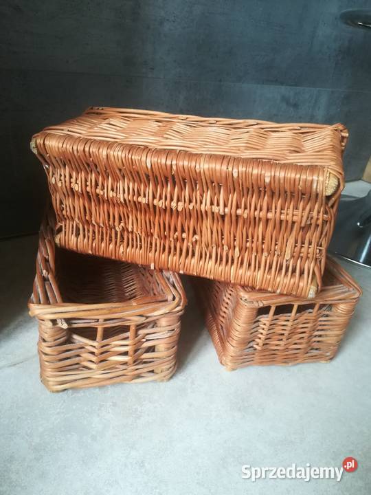 Koszyki pojemniki wiklinowe 14x11x30 Kąty Wrocławskie
