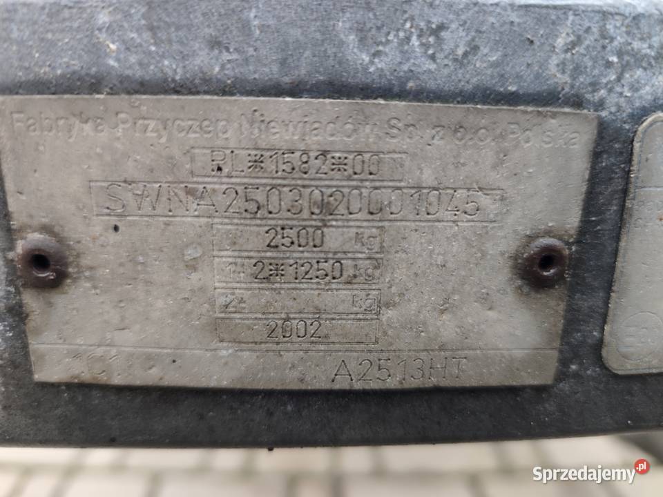 Laweta Uchylna NIEWIADÓWDMC 2500 Zarejestrowana