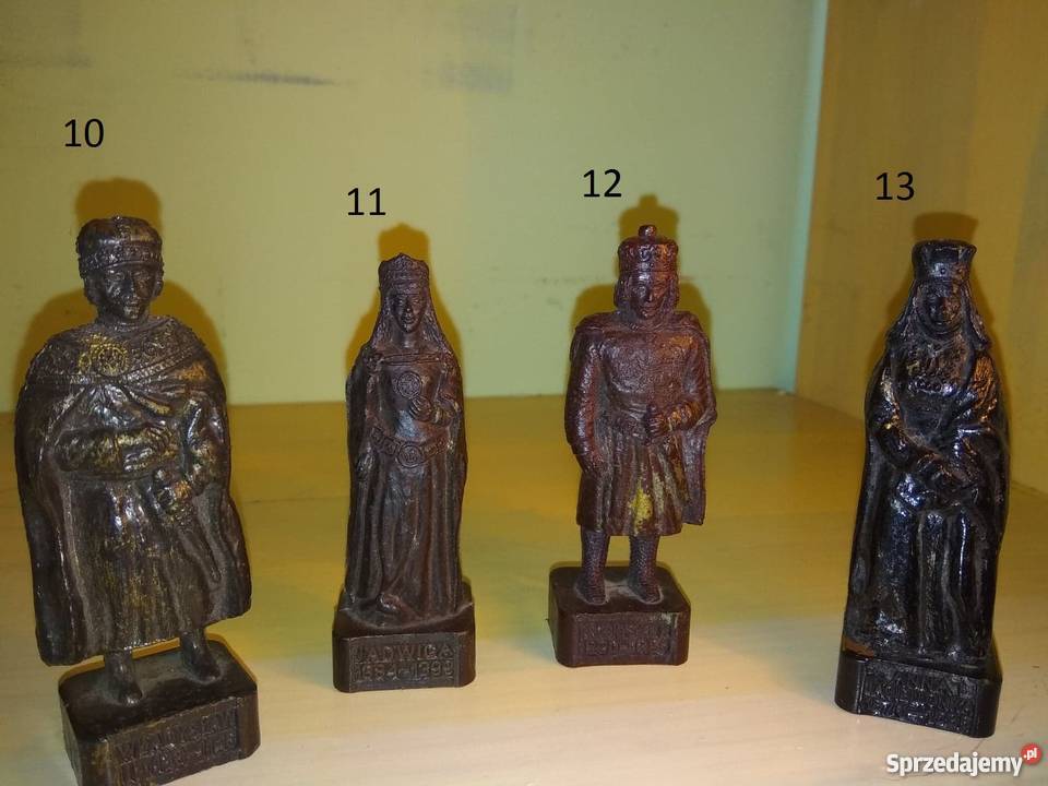Poczet Królów Polskich figurki PRL retro 1976 Łańcut