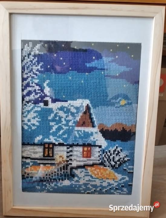 obrazek świąteczny haft Bukowno