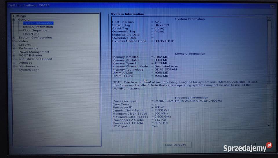 Laptop Dell Latitude E6420 Intel Core i5 HDD Poznań
