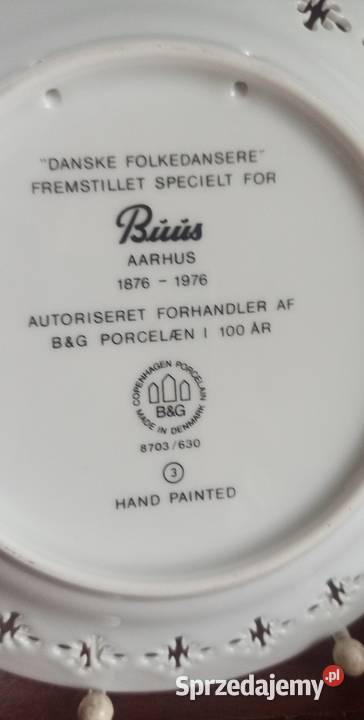 Talerz Bing Grondahl Kopenhaga Denmark pomorskie Gdańsk